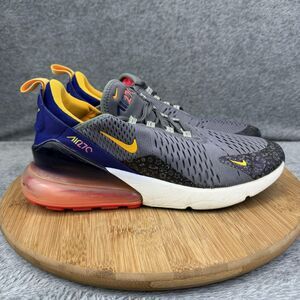 Nike Air Max 270 Shoes Boys Size 7Y Gray Blue Athletic Sneakers CI9941-500